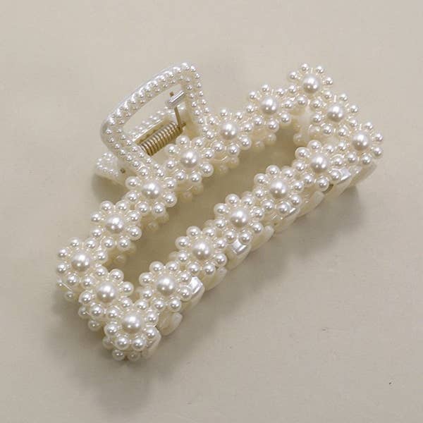 JOSSLYN by wall to wall - Wholesale Hair Clip - Women's - PEARL HAIR CLAW CLIPS | 40H736