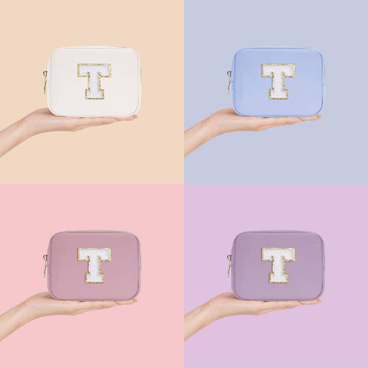 wandf – Großhandel Schmink-/Kosmetiktasche – Personalisierte Monogramm-Tasche Mini Initialen Schminktasche106