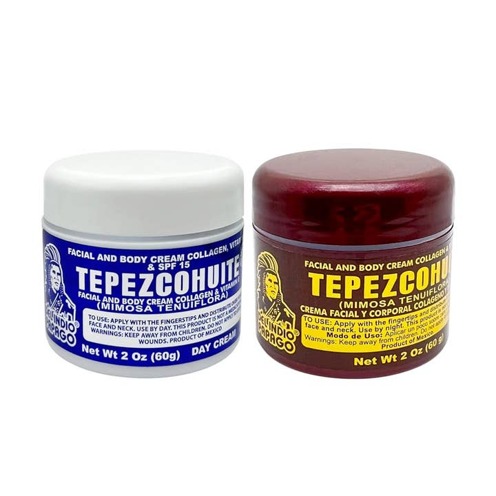 YERBERO - Wholesale Body Cream/Lotion - Del Indio Papago Cream Moisturizer Bundle - 2 oz Day and Night Cream for Face and Body - Hydrating and Nourishing Anti-Aging Creams for a Healthy Glow