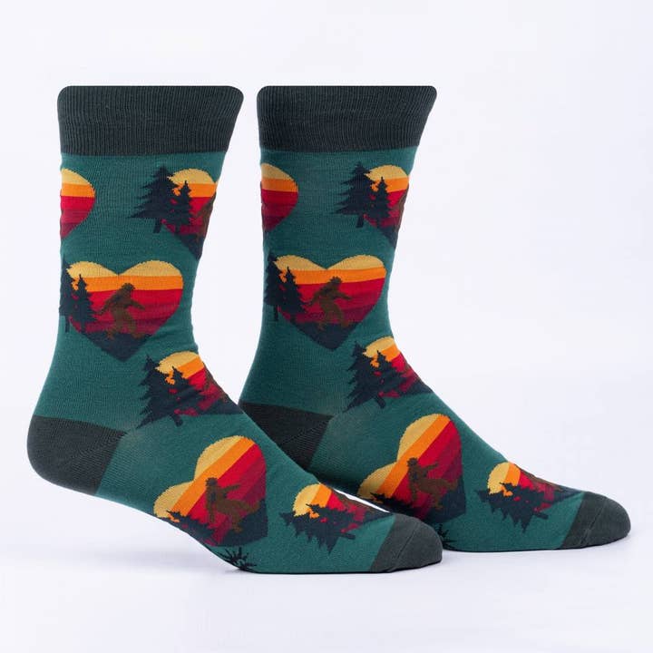 Bigfoot, Big Heart Crew Socks for wholesale by Sock it To Me