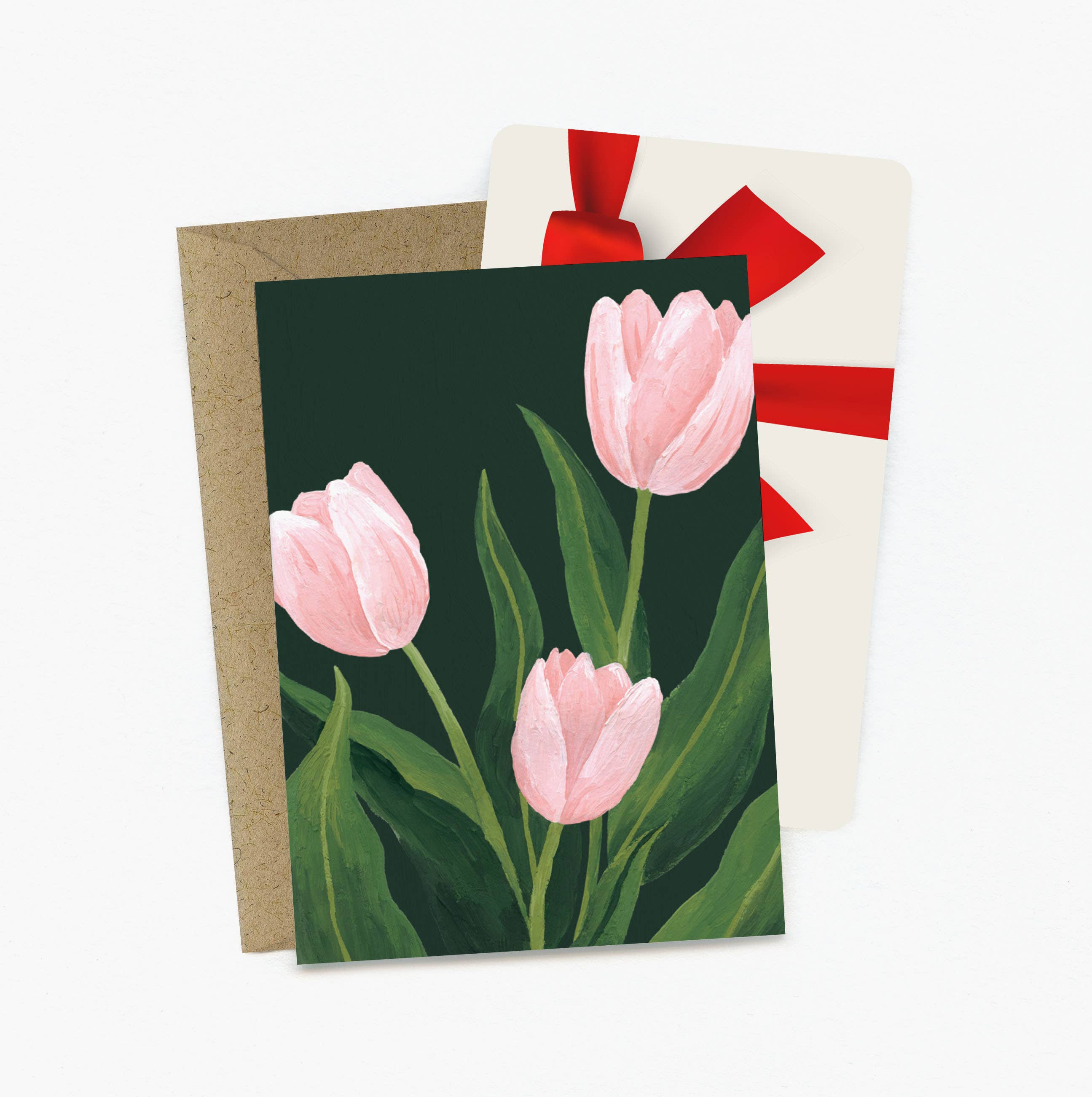 Paper Anchor Co. - Wholesale Everyday Greeting Card - Blush Tulips Mini Greeting Card | Love & Valentine's Day2