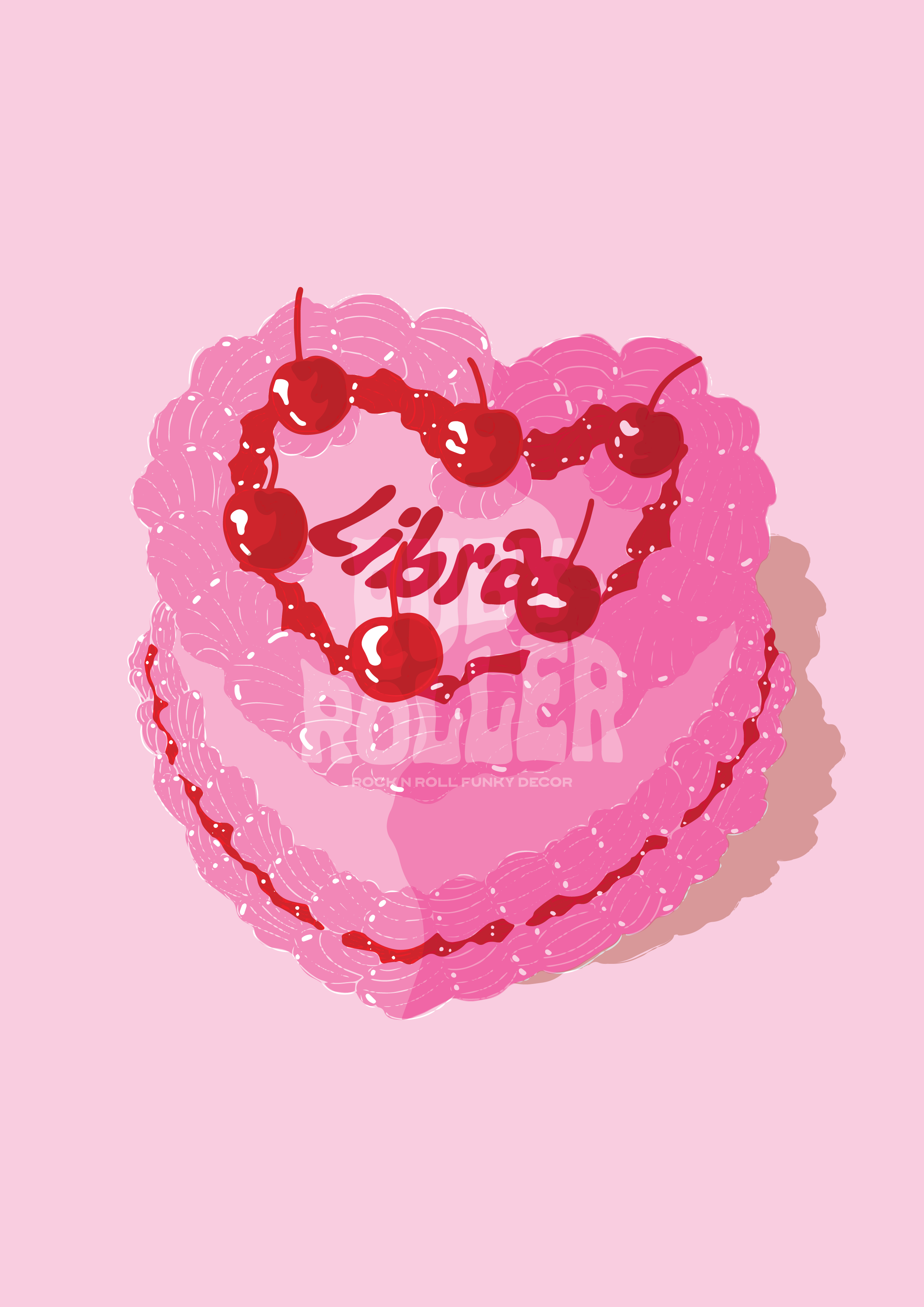 Ruby Roller Art - Wholesale Kunstprint - Esthetische harttaart met kersen sterrenbeeld kunstprint11