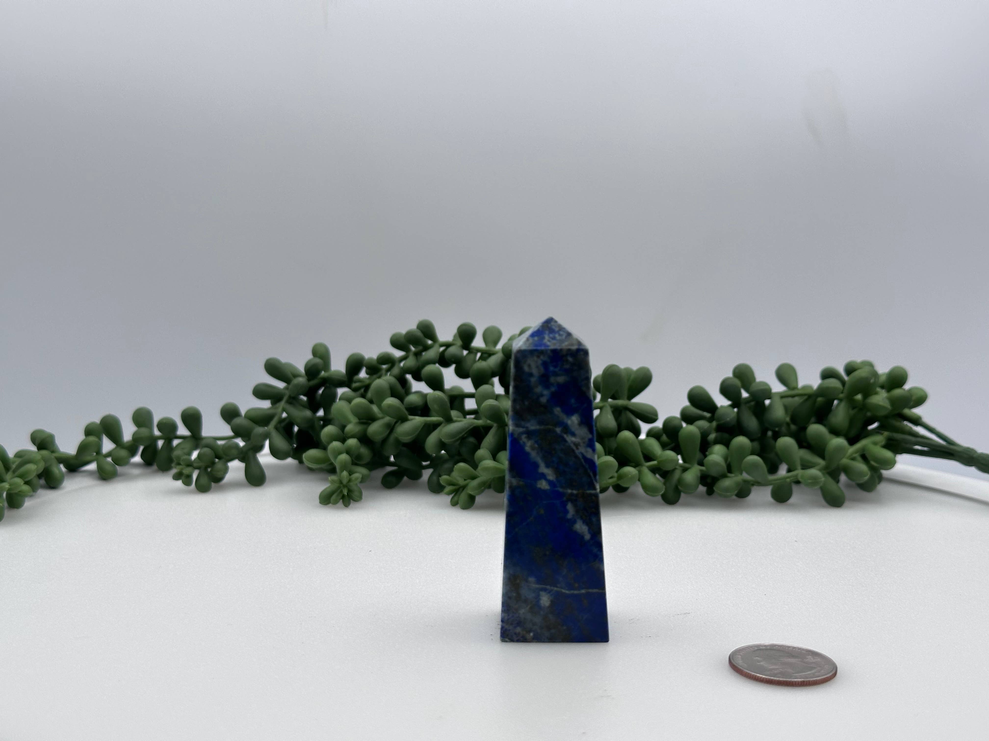 Meraki Gemstones - Wholesale Spiritual Stone/Crystal - Lapis Lazuli Gemstone Tower Obelisk 4 Faceted 7.5CM Aprox1