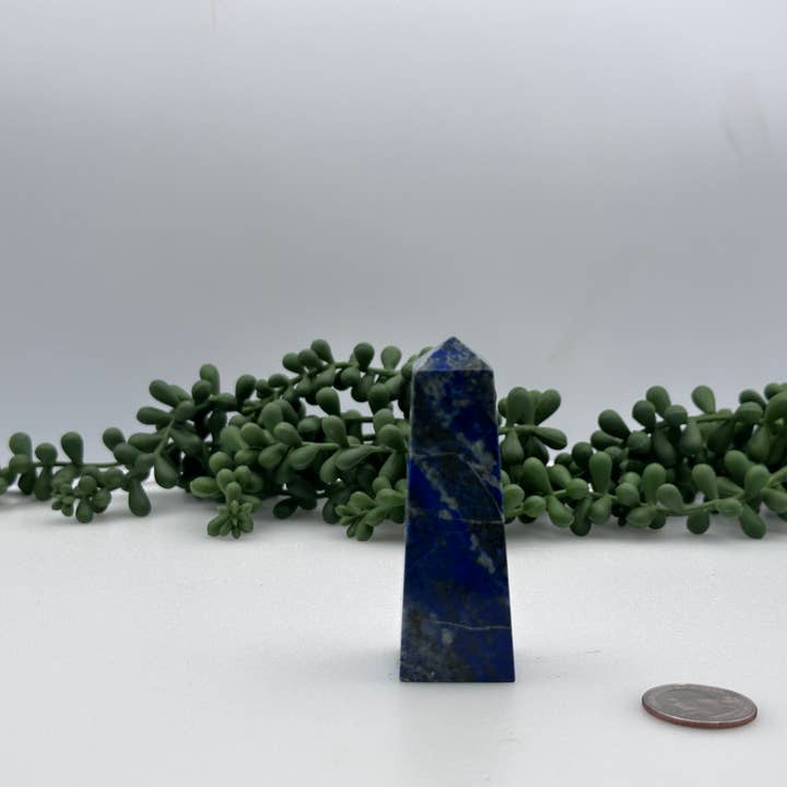 Meraki Gemstones - Wholesale Spiritual Stone/Crystal - Lapis Lazuli Gemstone Tower Obelisk 4 Faceted 7.5CM Aprox1