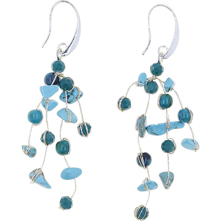 Marquet - Wholesale Dangle Earrings - Sarah Multistrand Earrings with Printed Retail Price3