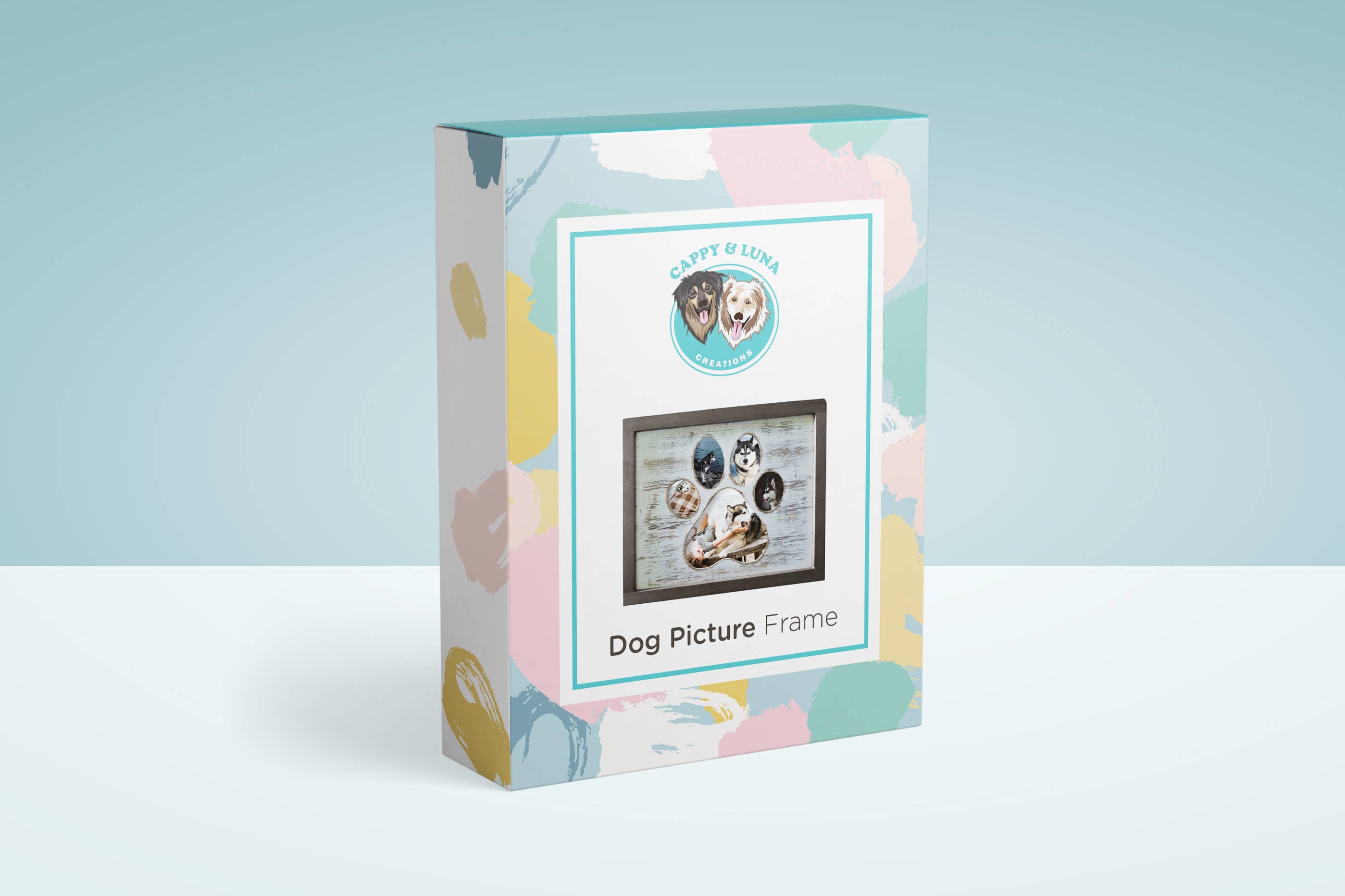 Cappy&Luna Creations LLC - Venta al por mayor Marcos de fotos - Marco de fotos de perro con estampado de huellas recortado para collage10