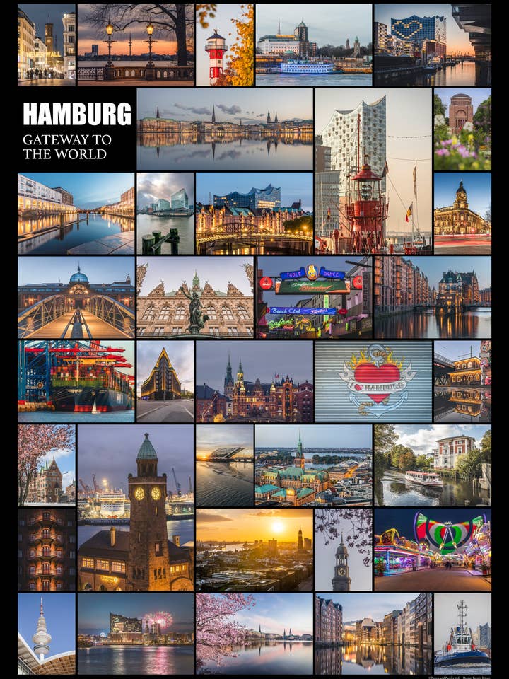 Hamburg Montage Poster for wholesale by Posters & Puzzles