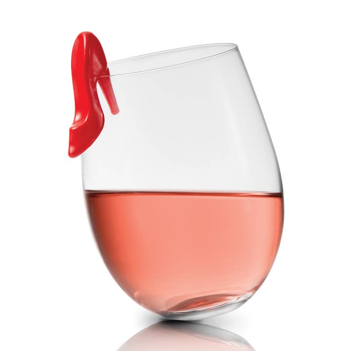 Verre à vin sans pied Runway - 1 pièce - Rouge pour la vente par Godinger