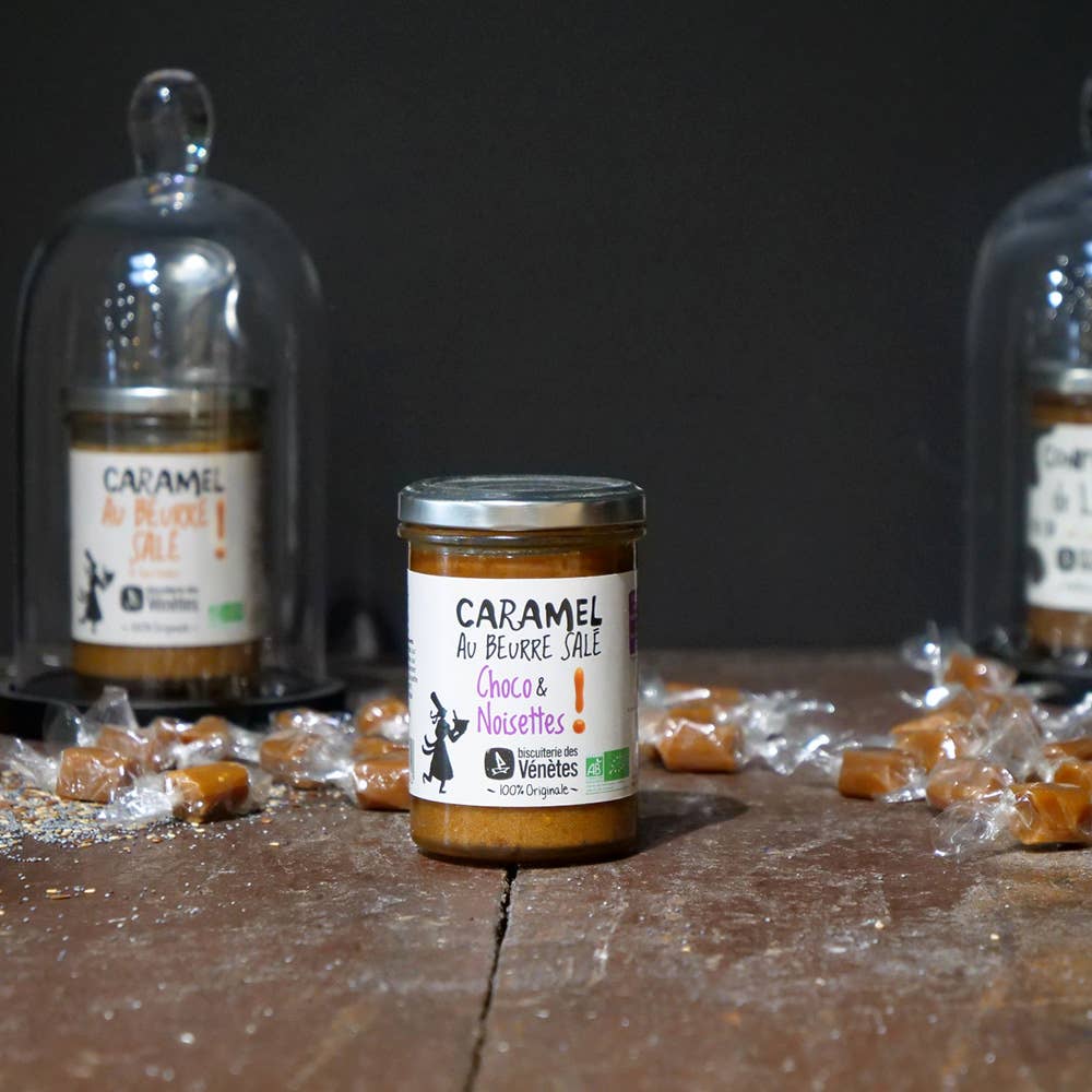 Biscuiterie des Vénètes - Wholesale Caramel Sauce - Chocolate Hazelnut Salted Butter Caramel - Organic2