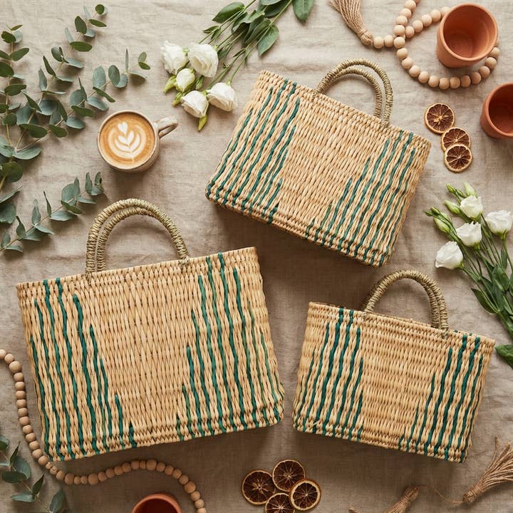 Handvävd Marockansk Korg – Naturlig Palmkasse för Daglig Användning för wholesale av King Of Handmade