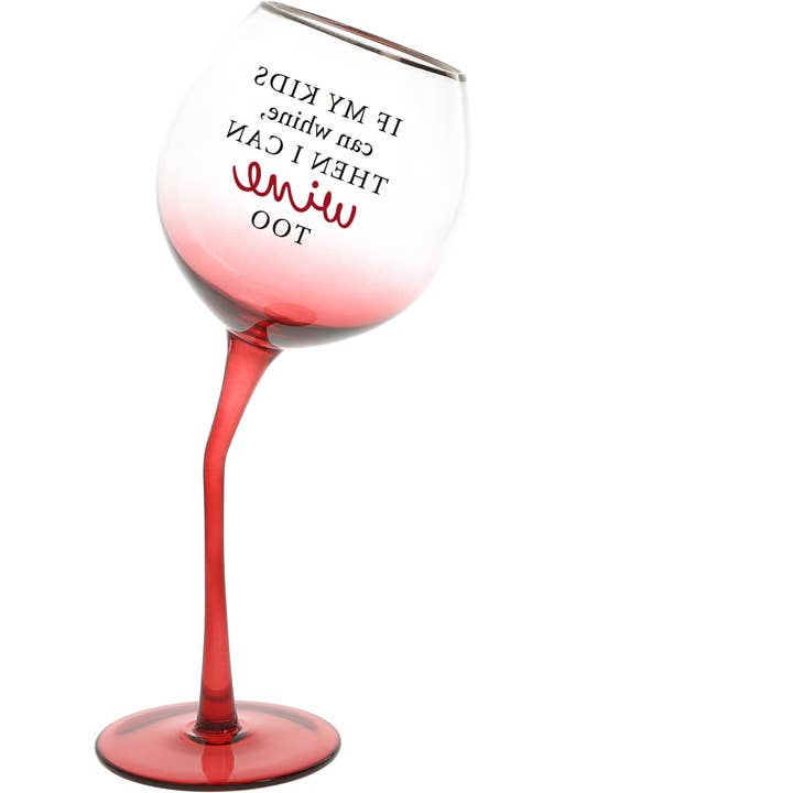 Pavilion - Wholesale Wine Glass - I Can Wine Too - 11 oz Tipsy Stemmed Wine Glass