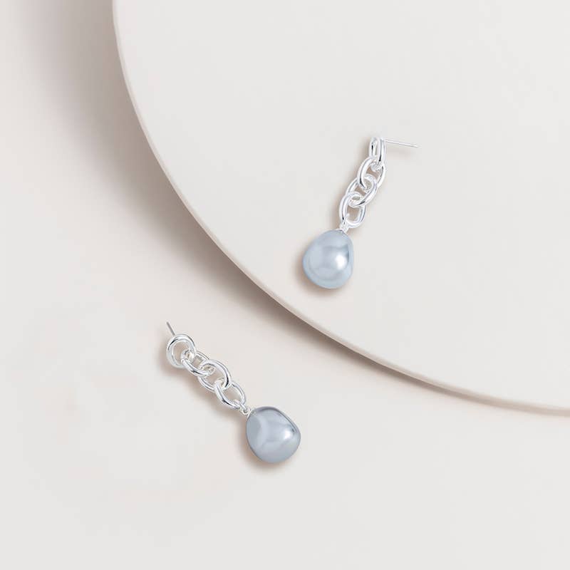 Super Amazing - Wholesale Dangle Earrings - Chain Link and Pearl Drop Earrings
2