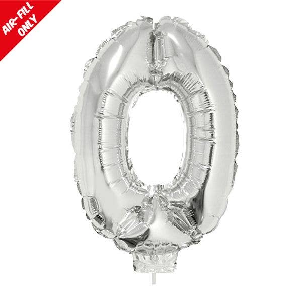 Party Expo, LLC – wholesale Ballong – Ballong på pinne - 16" Silver Nummer 0
