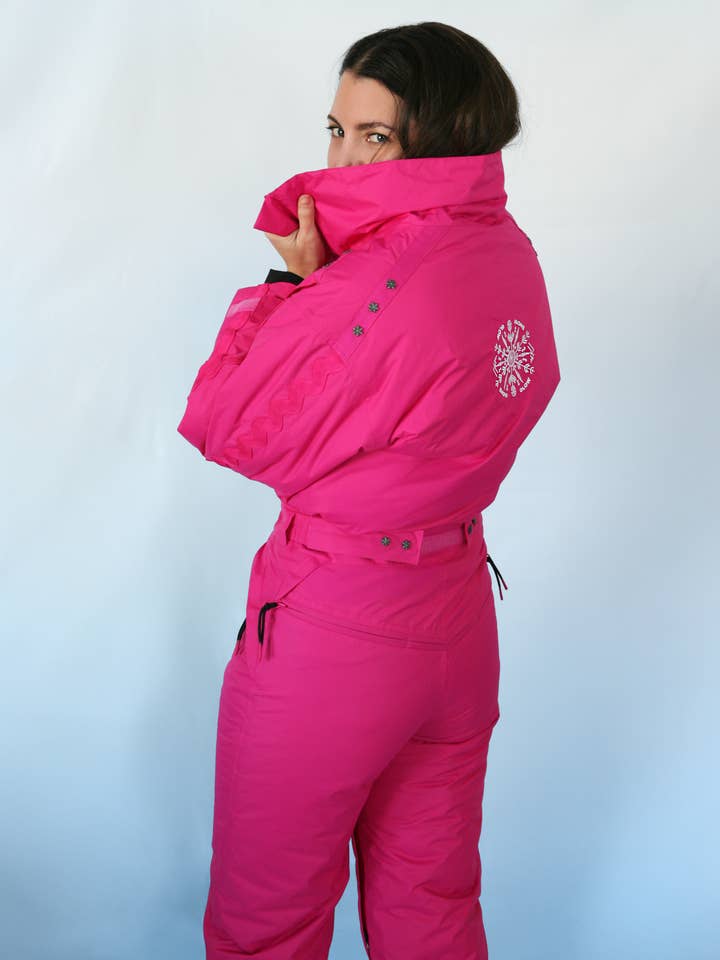 POWPOW WOMENS ONE PIECE - Fuchsia for wholesale by Snow Glow Ski