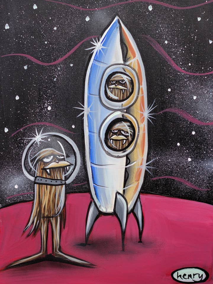 Sasquatch Rocketeers Canvas Print for wholesale by It's a Henry