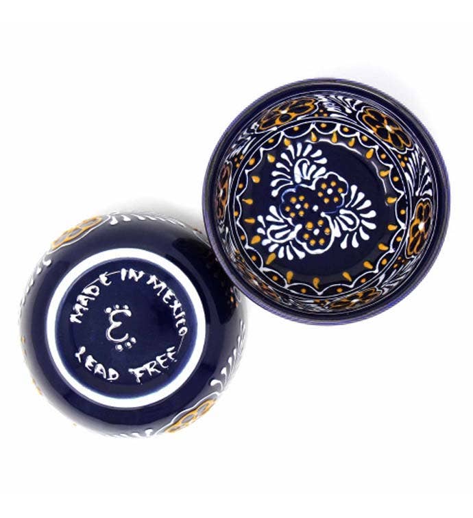 Global Crafts - Wholesale Bowl - Encantada Handmade Pottery 5.5-inch, Set of 2 Bowls, Blue4