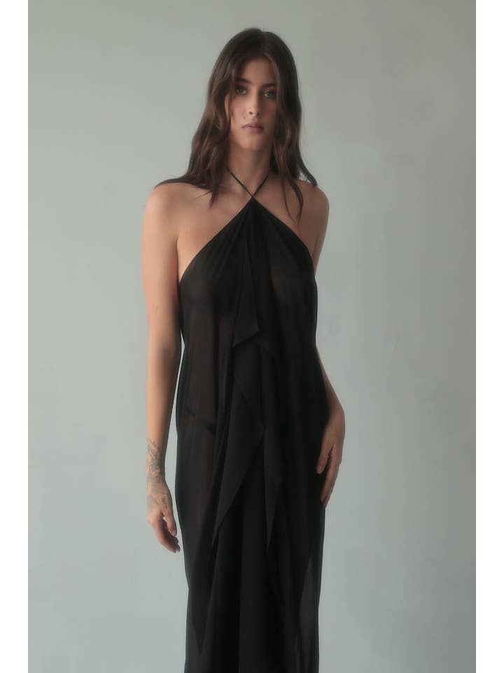 KAT ZARRA - Vendita all'ingrosso Vestito - Donna - Abito halter in seta3