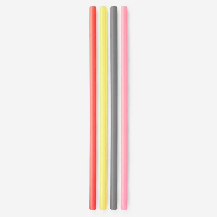 GoSili - Wholesale Drinking Straw - GoSili® 10.75" Silicone Straws, Eco-Friendly Reusable Soft Drinking Straws, Extra-Long, 4pk12