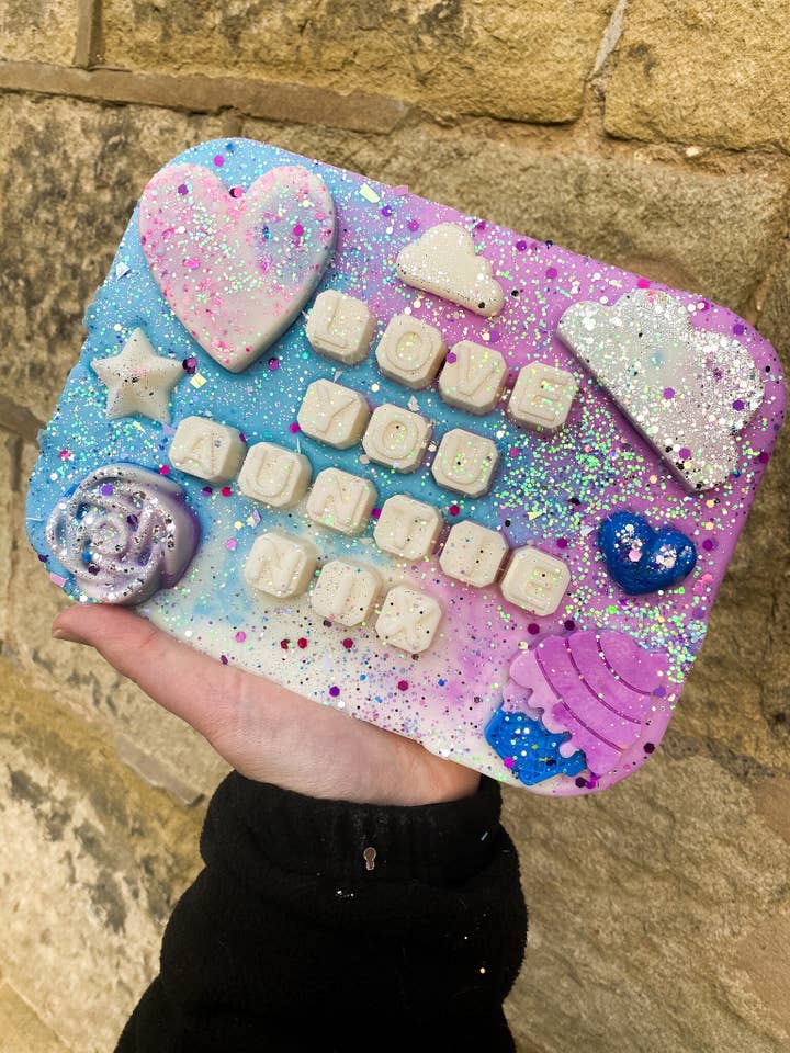 Personalised Large Wax Melt Slabs for wholesale by Scents & Sassology