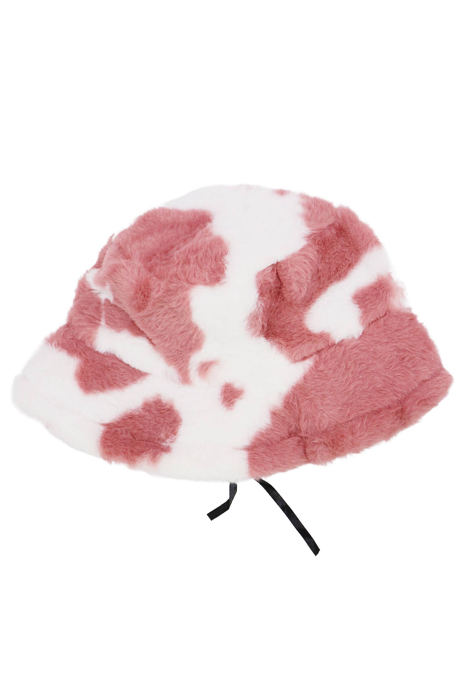 Cap Zone - Wholesale Bucket Hat - Women's - Cow Print Fluffy Faux Fur Bucket Hat10