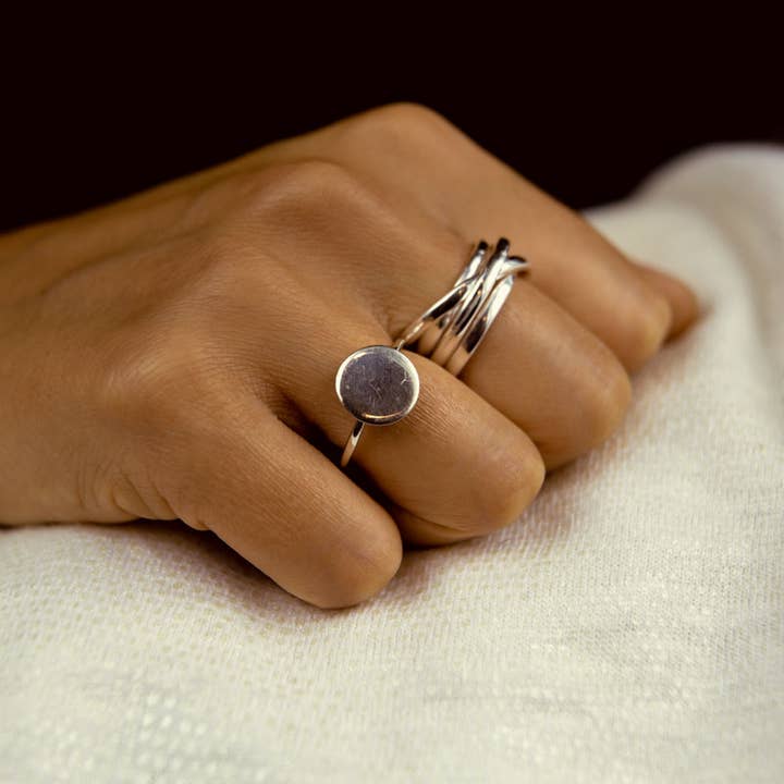 Sophie Deschamps Bijoux - Wholesale Band/Stacked Ring - SILVER THRILL RING (multi rings) BAGEM52