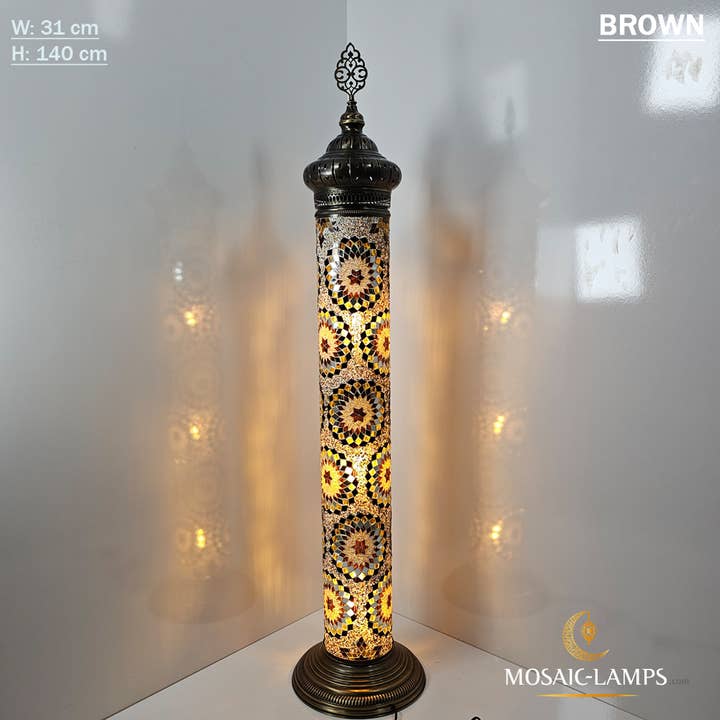 Mosaic Lamps - Wholesale Floor Lamp - W 15cm Cylinder Mosaic Floor Lamp, Turkish, Moroccan Authent5