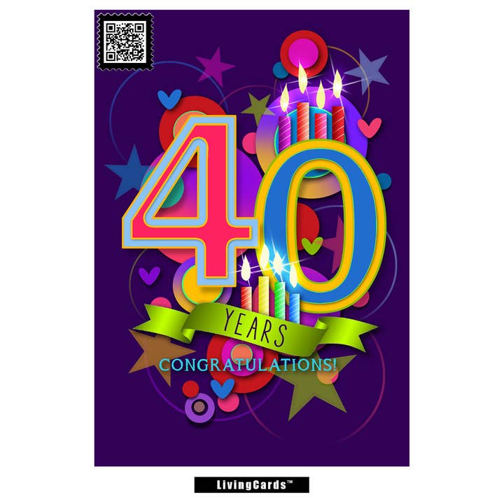ardesigngroup llc - Wholesale Birthday Card - 40th Birthday1