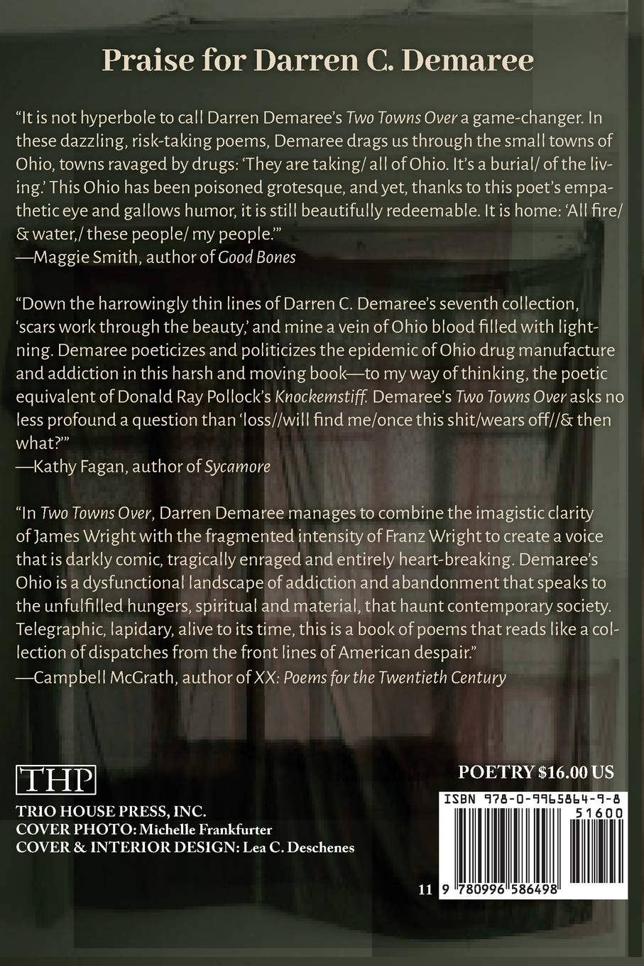 Trio House Press - Wholesale Poetry & Drama - Two Towns Over by Darren Demaree1
