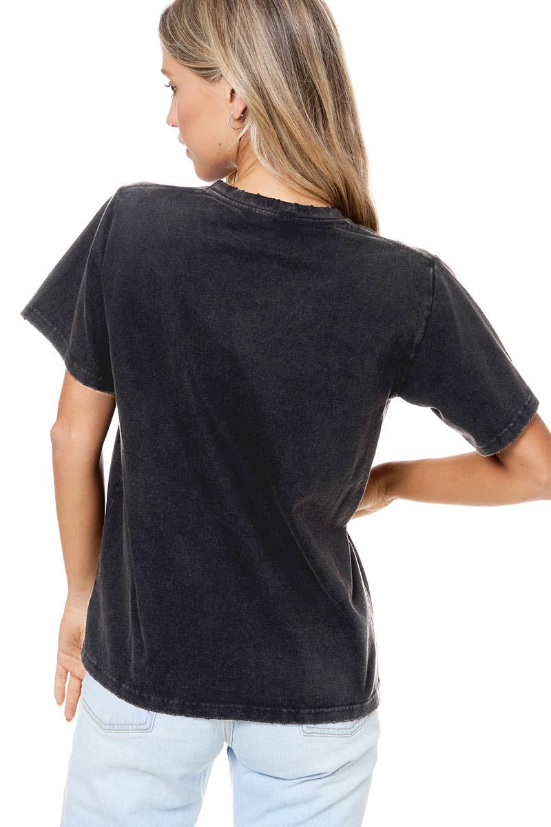 Foryeri - Wholesale T-Shirt - Women's - MINERAL WASHED S/S COTTON TEE1