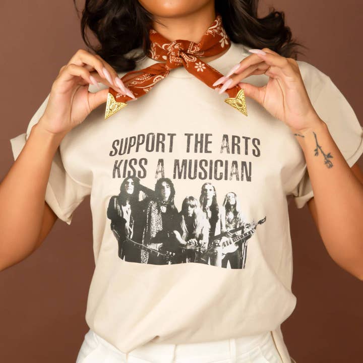 Kiss a Musician Graphic Tee for wholesale by RAD + RAE