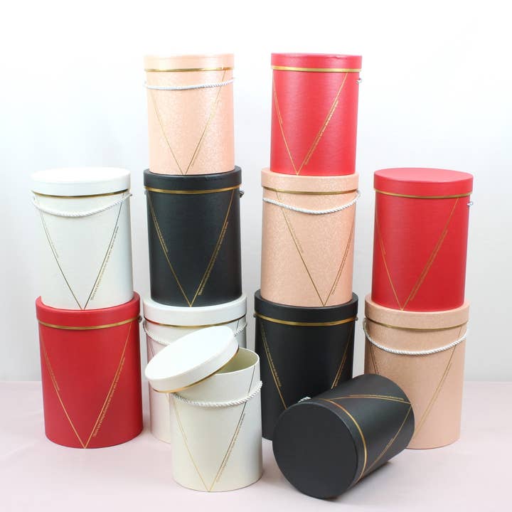 Cute Honey Round Flower Hat Box with Lid for wholesale by Elegant Design Supply
