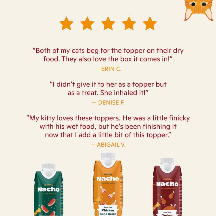 Made By Nacho - Wholesale Pet Food - Cat - Cage-Free Chicken Bone Broth Topper 11oz3