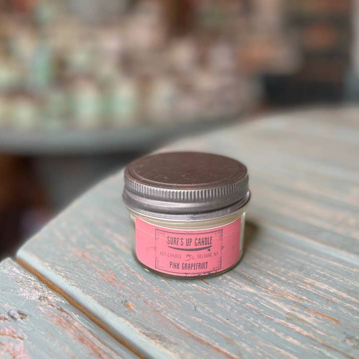 Surfs Up Candle - Wholesale Jar/Filled Candle - Pink Grapefruit Mason Jar Candle - Original Collection3