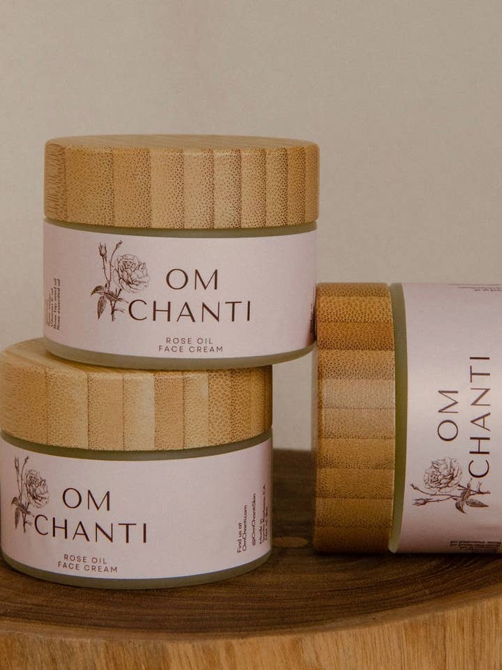 Rose Oil Face Cream for wholesale by Om Chanti Skin Care