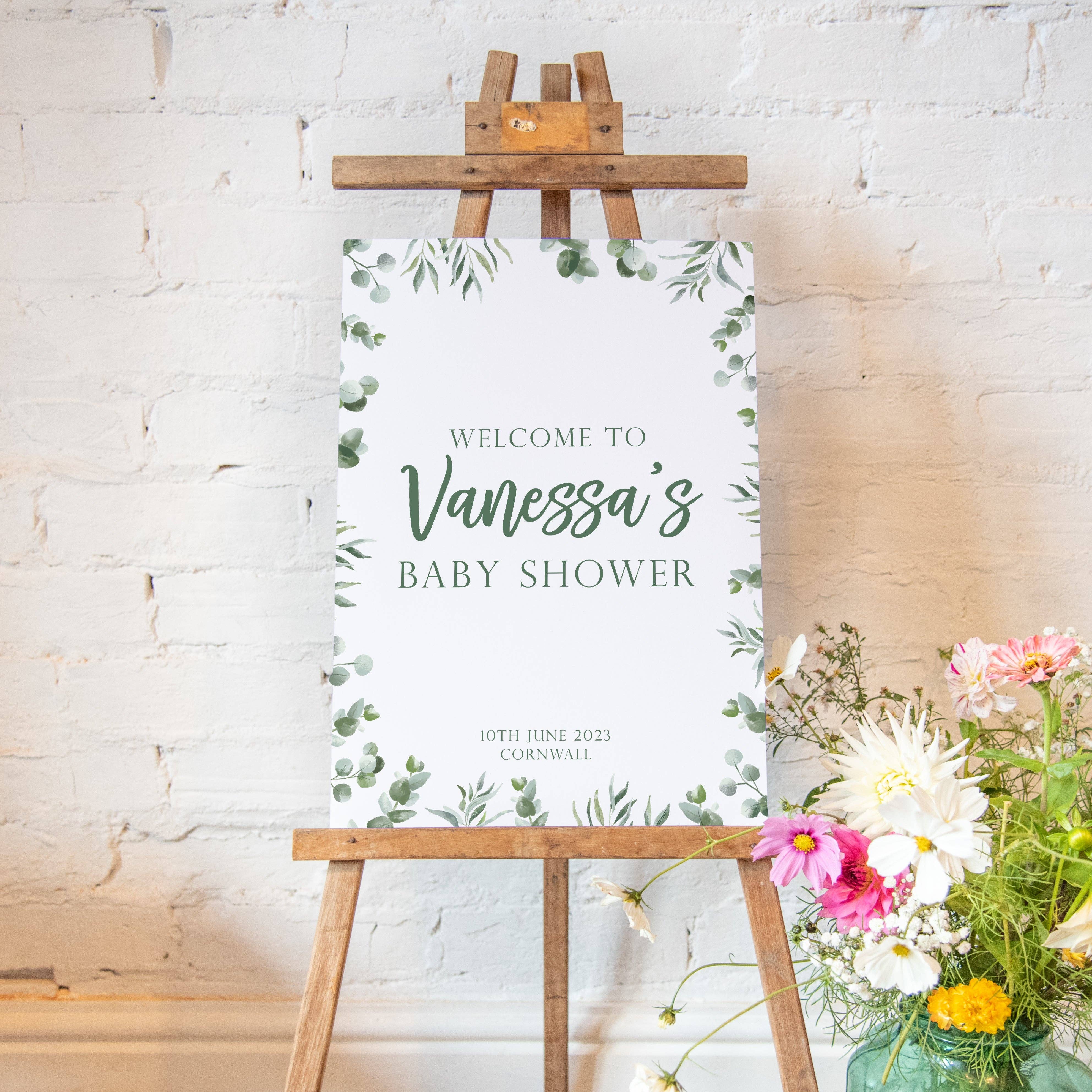 Manta Makes - Wholesale Sign - Eucalyptus Baby Shower Sign0