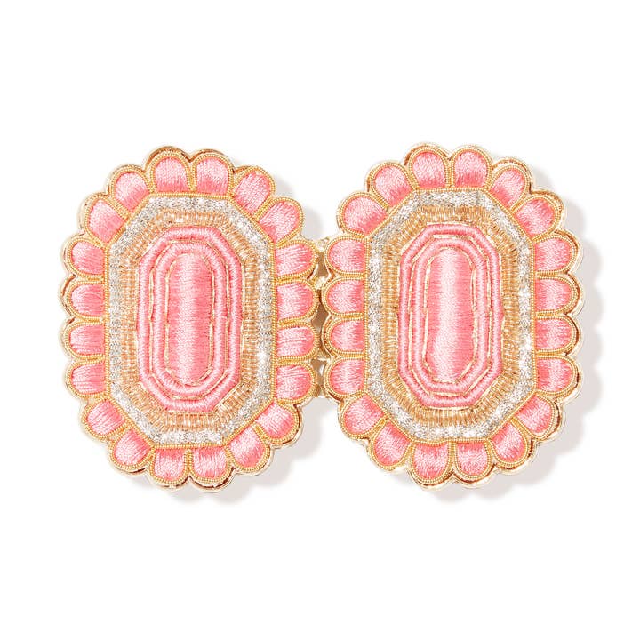 Hebilla bordada con turmalina rosa para venta al por mayor de Love, Ceil