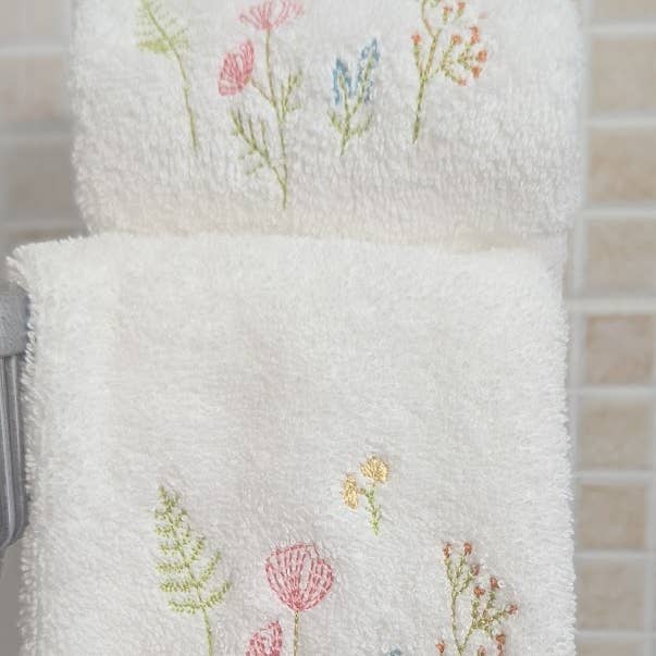 Nordlinen - Wholesale Wash cloth - Floral Embroidered Washcloth. 30x30 Soft mini napkin4