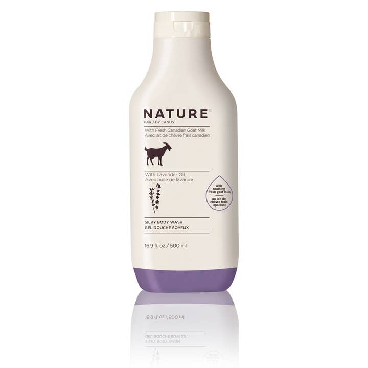 Nature Goat Milk Body Wash - Lavender Oil - 16.9 fl. Oz for wholesale by Nature by Canus