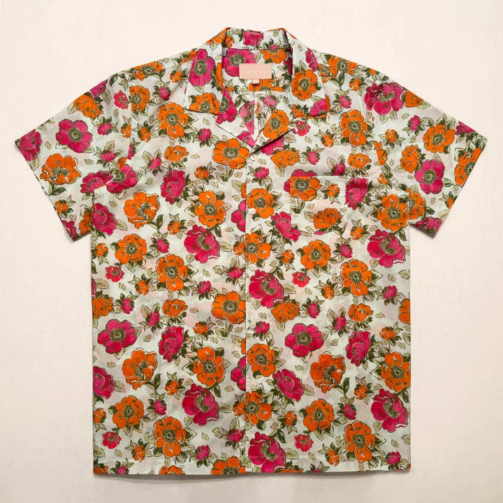 Camisa de Campo: Estampa Floral Multicolor por atacado de desde