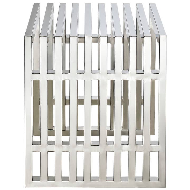 Modway - Vente Bancs - Petit banc en acier inoxydable Gridiron8