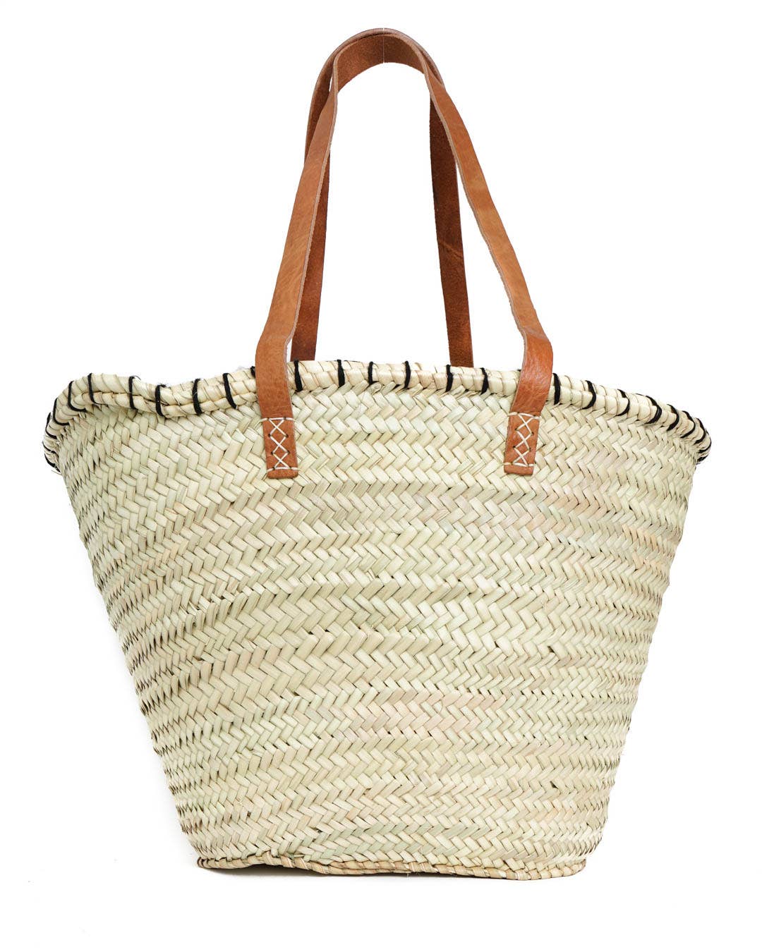 Logionline SLU – wholesale Beach bag – Natural Palm Eye and Wool Carry Bag - Leather Handle6