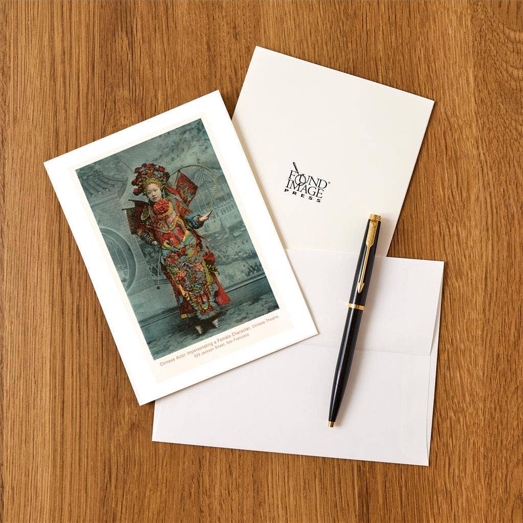 Found Image Press - Wholesale Stationery/Notecard Set - Greeting Card AP-89 Elaborate Chinese Costume1