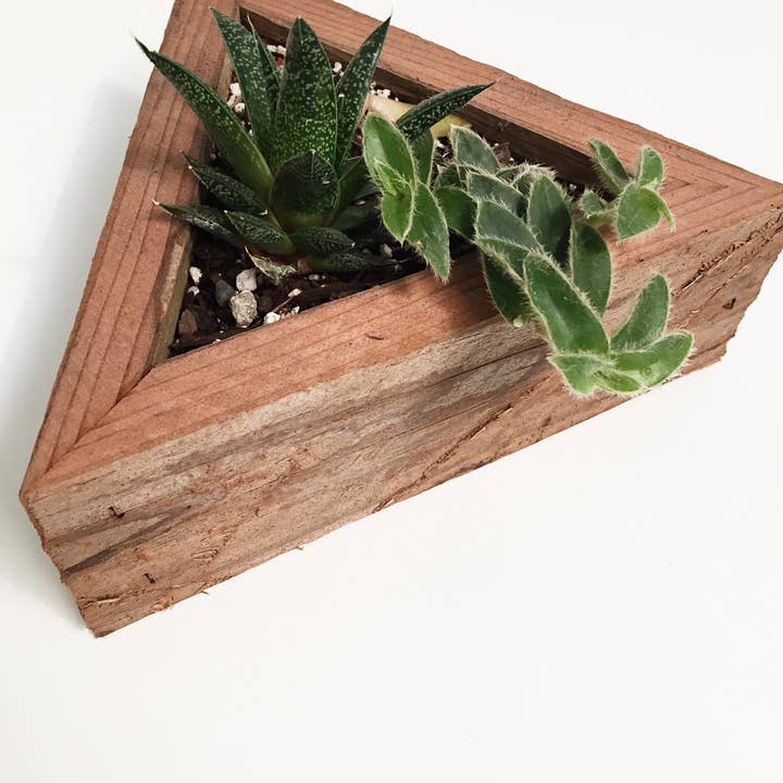 Alibi Interiors - Vendita all'ingrosso Fioriere - Fioriera Triangolare in Legno Recuperato Media3