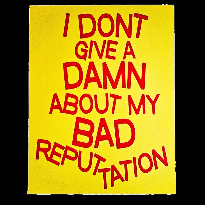 Bad Reputation Screen-printed Cardstock print. for wholesale by Flip The Record