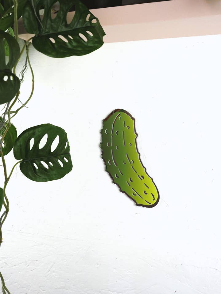 Pickle Gerkin Mirror for wholesale by Printed Weird