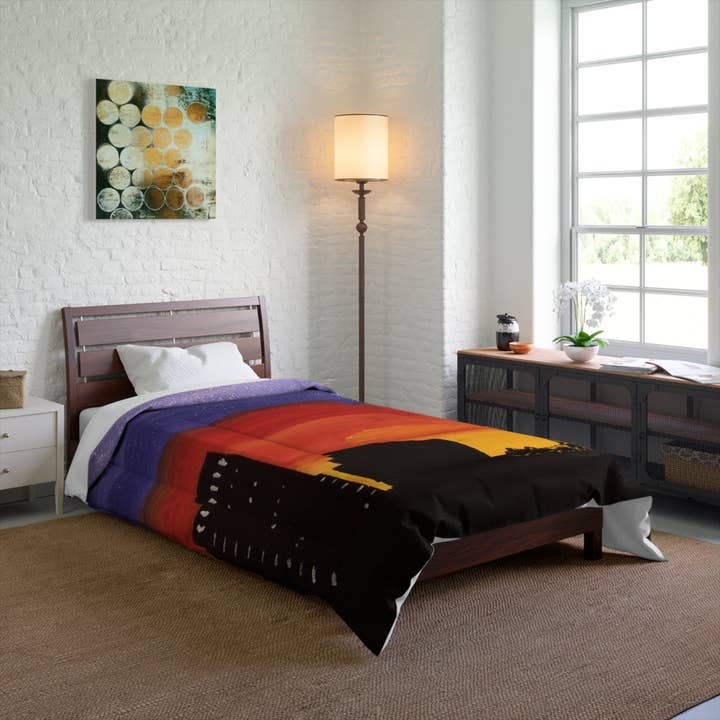 Sunset over Houston Lightweight Comforter for wholesale by See Joy Creative