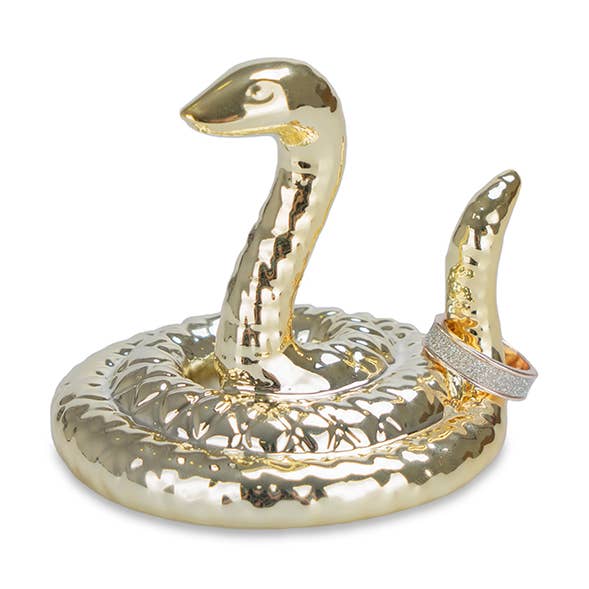 Ring holder, Ureus, gold, porcelain for wholesale by Balvi