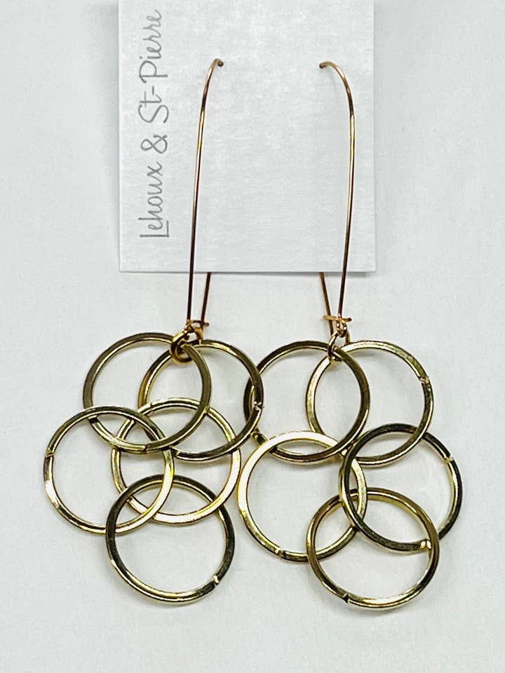 GOLDEN CIRCLES EARRINGS for wholesale by Lehoux & St-Pierre