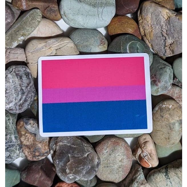 Bisexual Flag Vinyl Sticker for wholesale by PrismPressCo