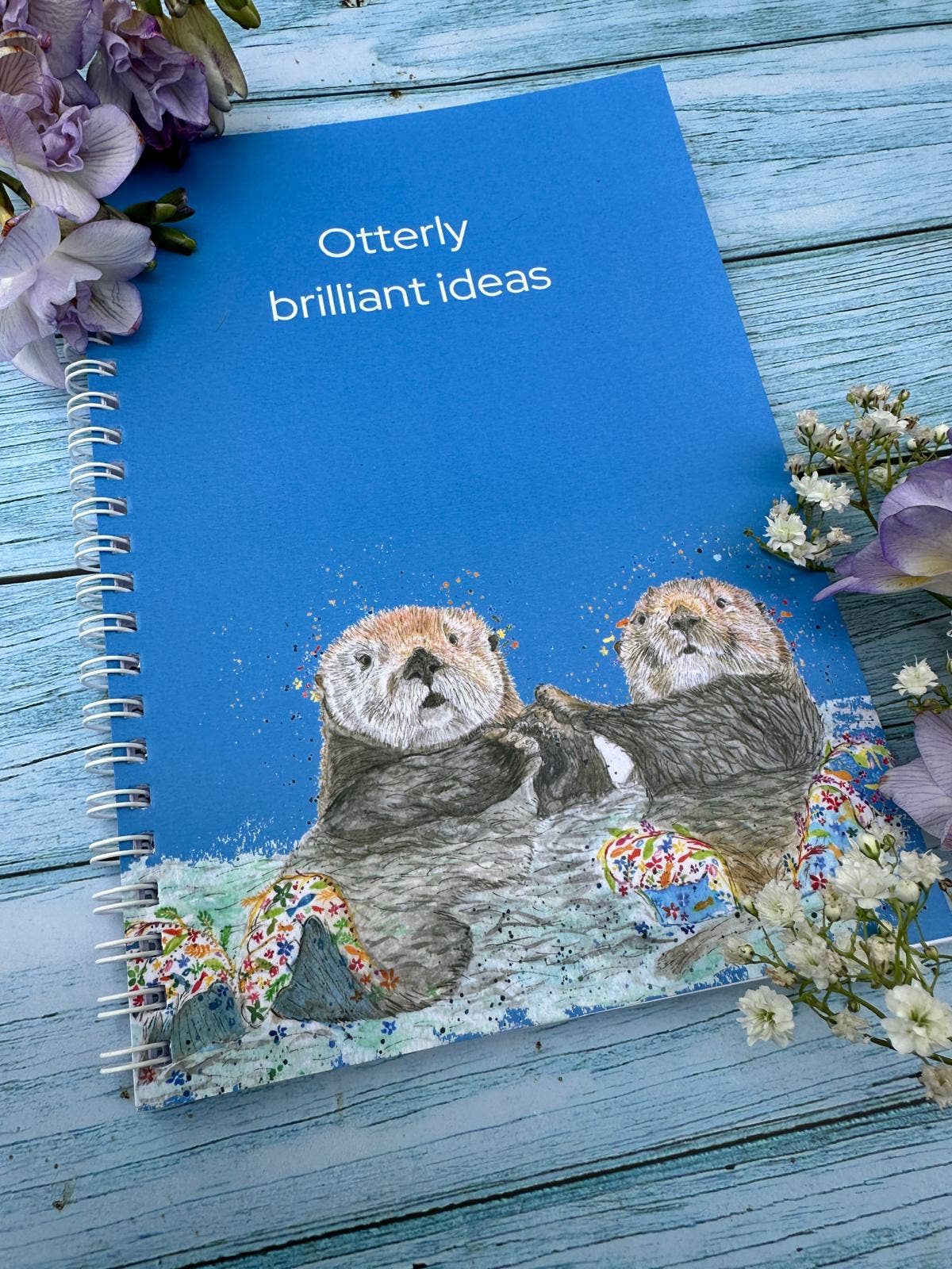 Jen Winnett Eco Artist - Wholesale Notebook - Otter Lined Eco Friendly A5 Notebook UK Made Cute Notepad 1